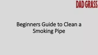 Beginners Guide to Clean a Smoking Pipe