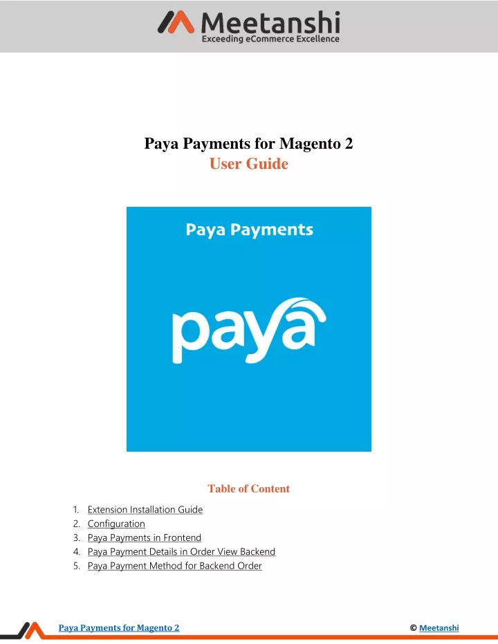 paya payments for magento 2 user guide