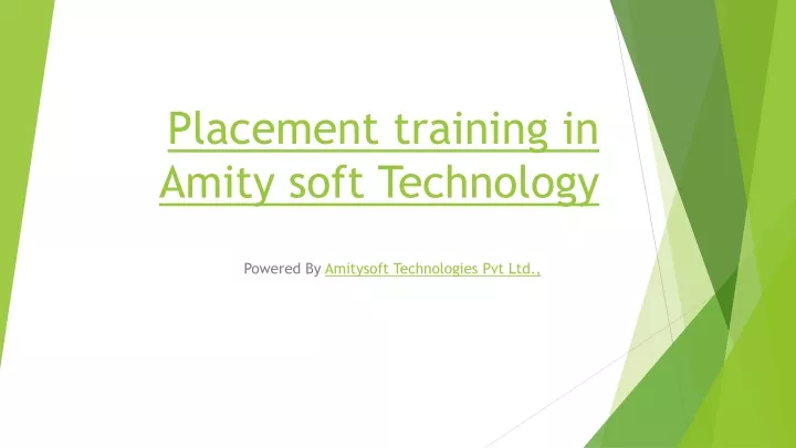 placement training in amity soft technology
