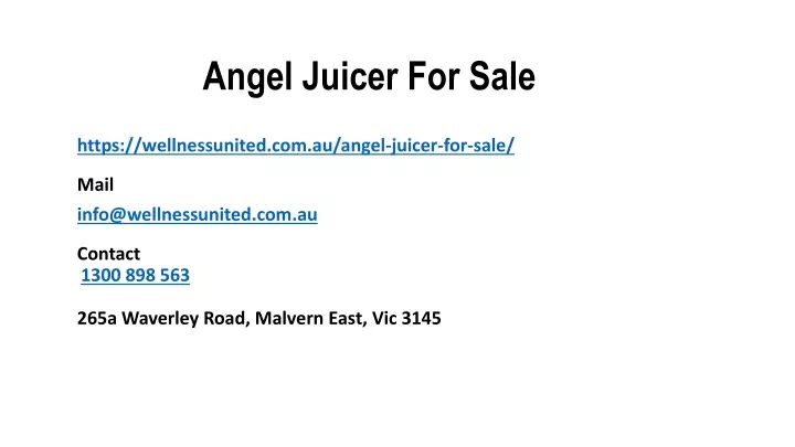 angel juicer f or sale