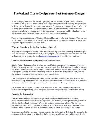 professional tips to design your best stationery