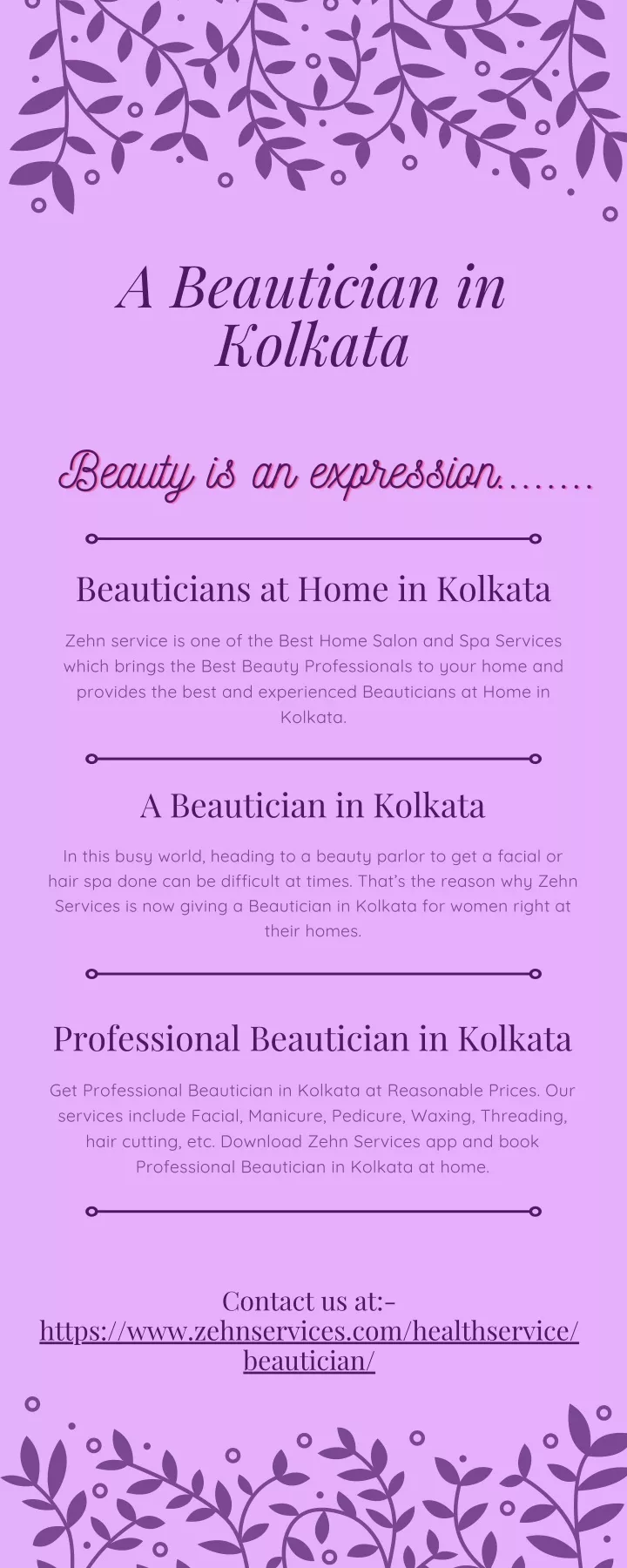 a beautician in kolkata