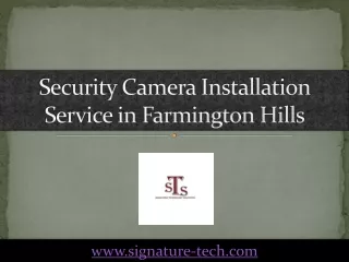 Security Camera Installation Service in Farmington Hills