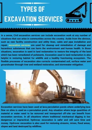 Types of Excavation Services