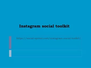 Instagram toolkit