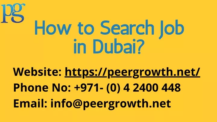 how to search job in dubai