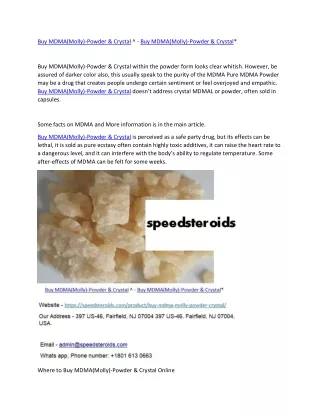 Buy MDMA(Molly)-Powder & Crystal ^ - Buy MDMA(Molly)-Powder & Crystal*