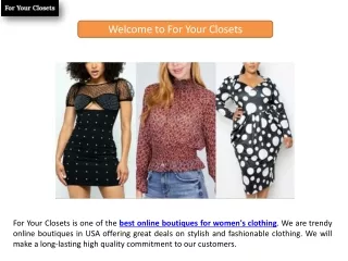 Welcome to For Your Closets