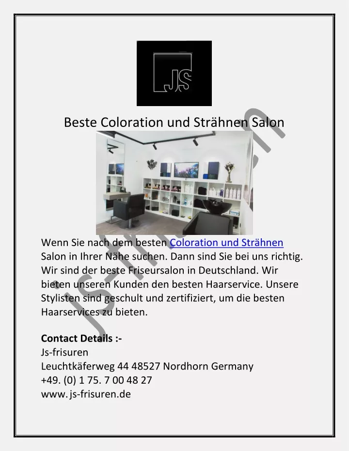 beste coloration und str hnen salon