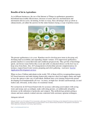 benefits of iot in agriculture