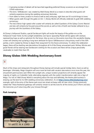 Your Guide To Walt Disney Globe's 50th Anniversary Party!