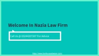 Competent Law Firm in Lahore Pakistan - Nazia Law Associate