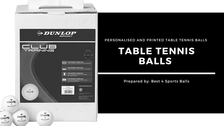 personalised and printed table tennis balls table