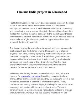 Charms India project in Ghaziabad