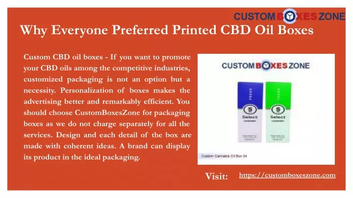 why everyone preferred printed cbd oil boxes