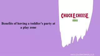 benefits of having a toddler s party at a play zone