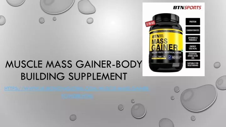 muscle mass gainer body building supplement
