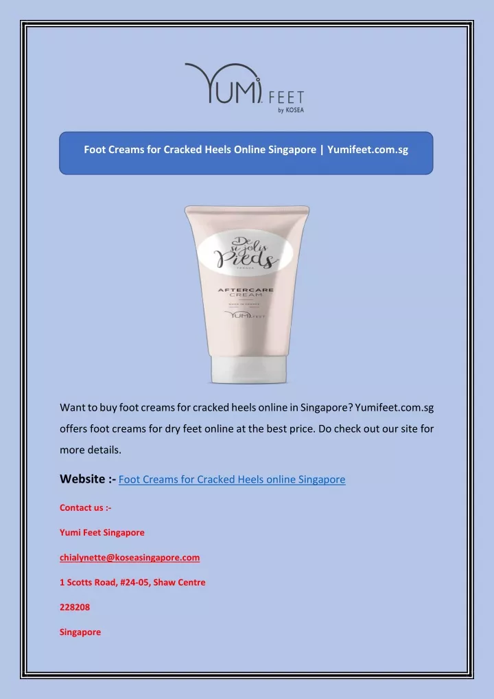 foot creams for cracked heels online singapore