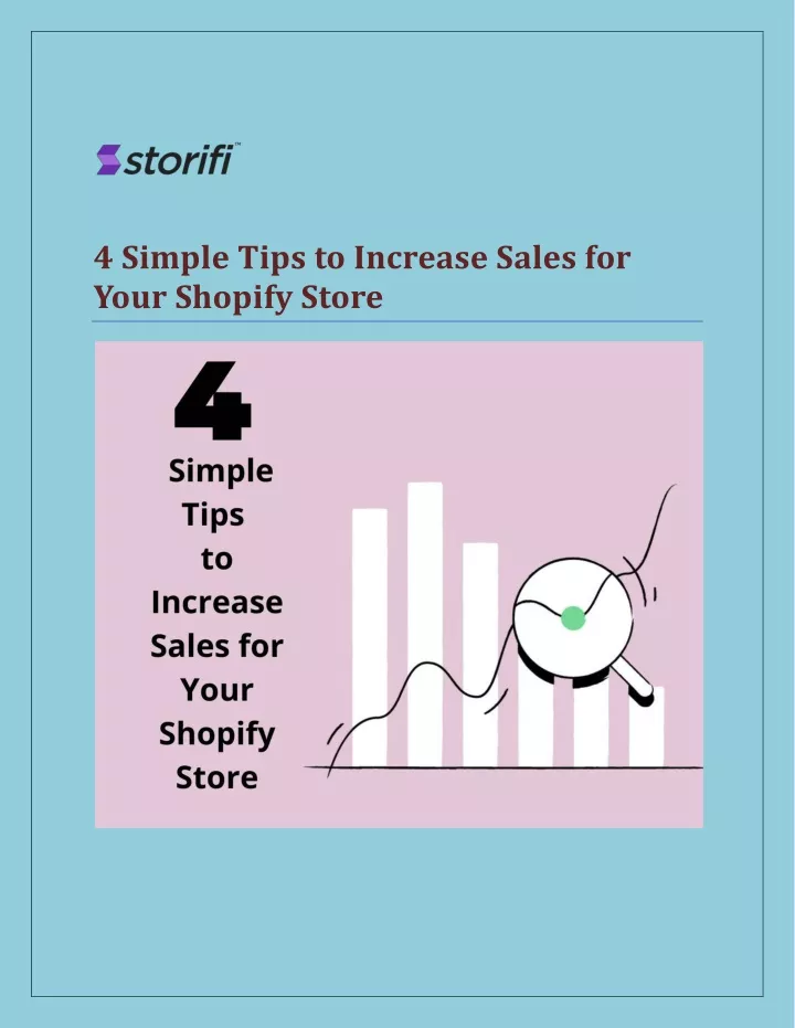 4 simple tips to increase sales for your shopify