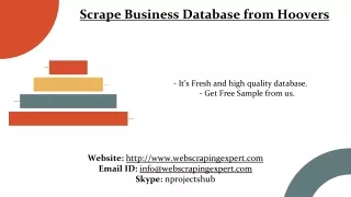 it s fresh and high quality database get free sample from us