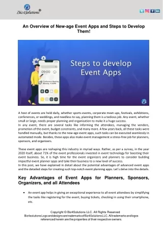 an overview of new age event apps and steps