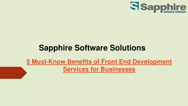 sapphire software solutions