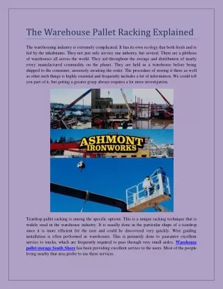 The Warehouse Pallet Racking Explained