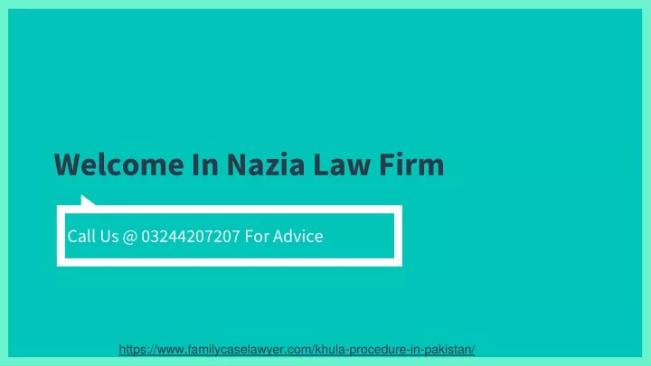 welcome in nazia law firm