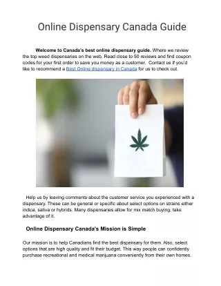 Buy Weed Online Canada