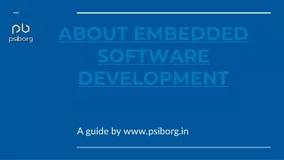 ABOUT EMBEDDED SOFTWARE DEVELOPMENT