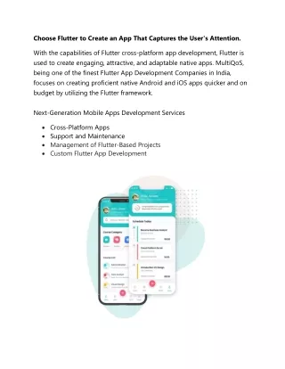 Flutter App Development Services By MultiQoS
