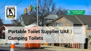 Portable Toilet Supplier UAE  Camping Toilets