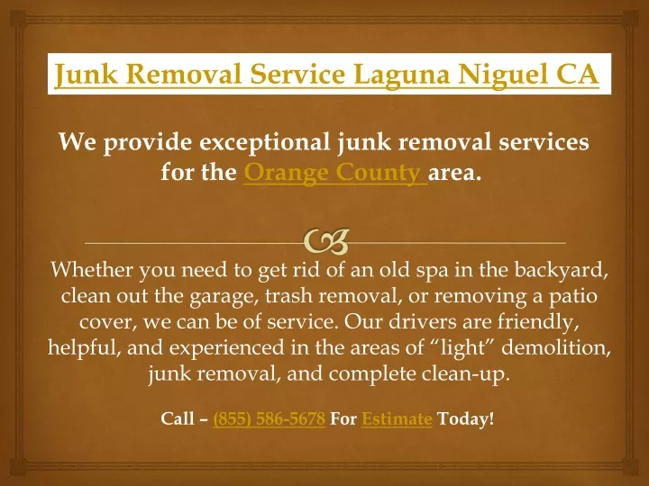 junk removal service laguna niguel ca