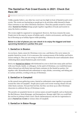 the santacon pub crawl events in 2021 check