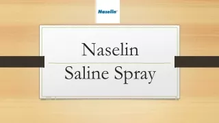 Keep Your Nose Healthy with Naselin Saline Spray