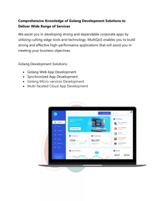 Golang Development Services By MultiQoS