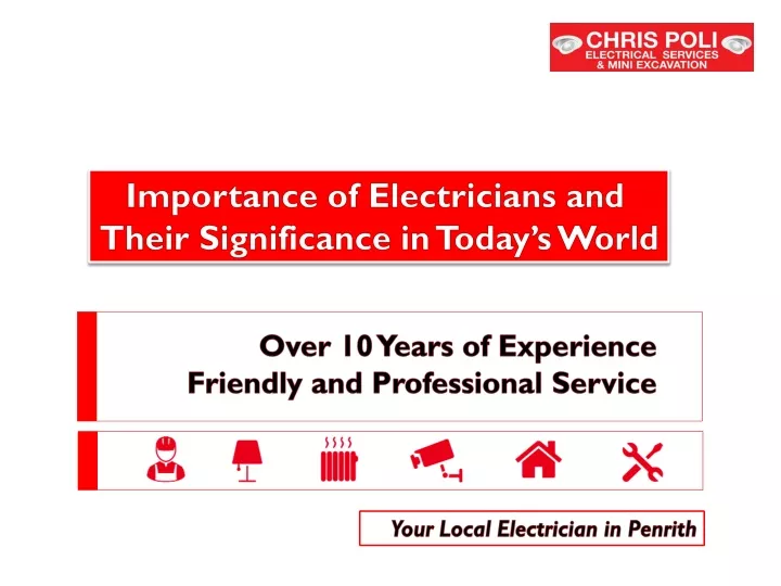 importance of electricians and their significance