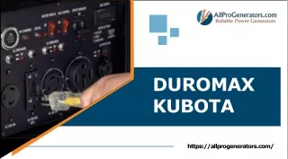 Duromax Kubota 13000 Watt Portable Gas Electric Start Generator  All Pro Generators