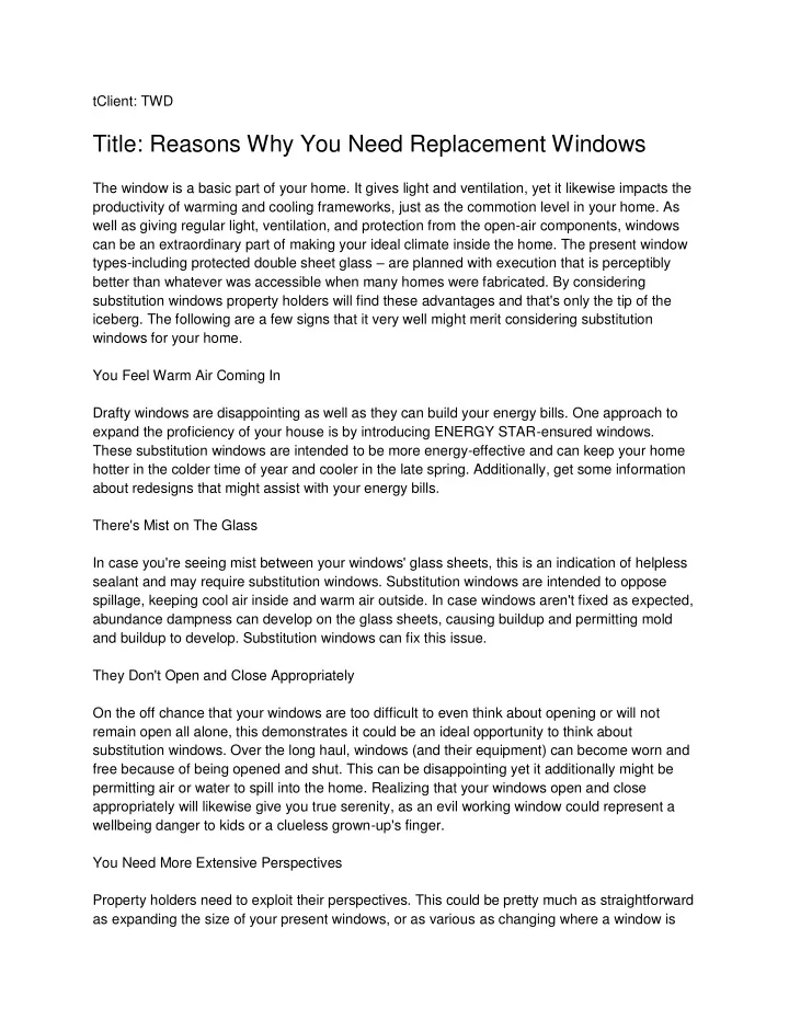 tclient twd title reasons why you need
