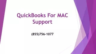 QuickBooks For MAC Support