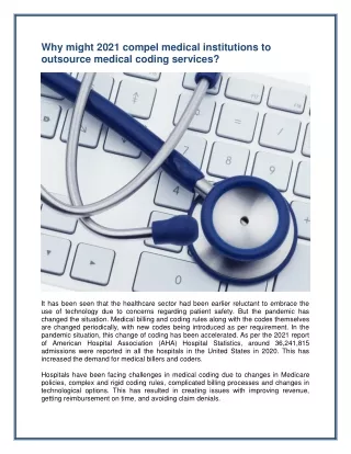 High Quality and Accurate Medical Coding Services – MaxBPO
