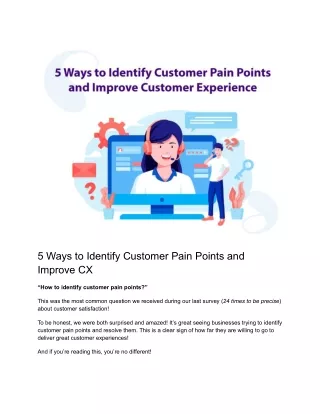 5 ways to identify customer pain points