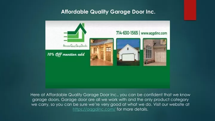 affordable quality garage door inc