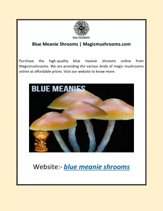 Blue Meanie Shrooms | Magicmushrooms.com