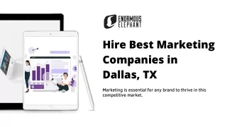 Hire Best Marketing Companies in Dallas, TX