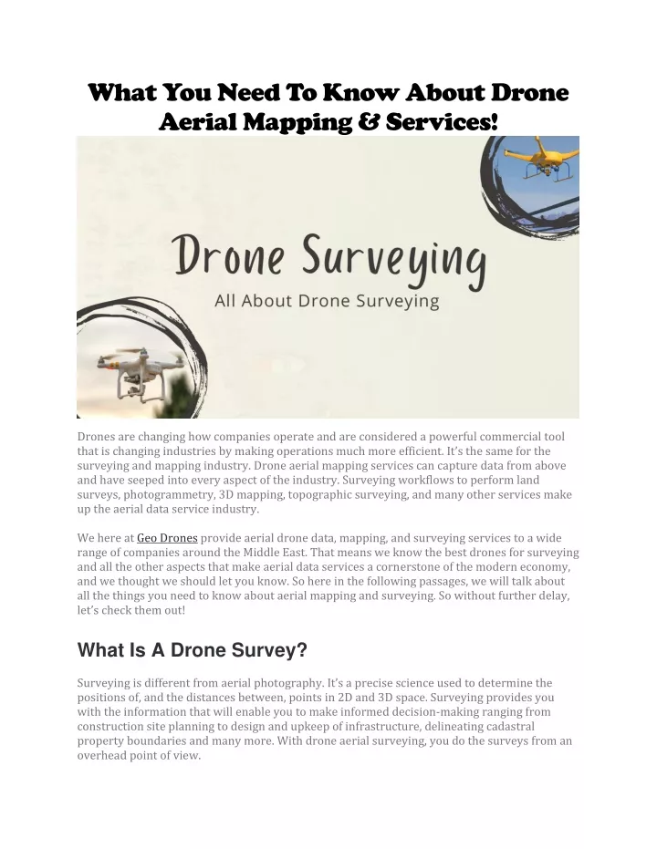 what you need to know about drone aerial mapping