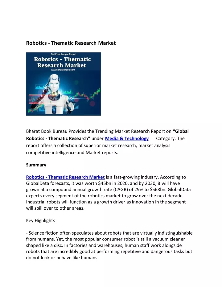 robotics thematic research market