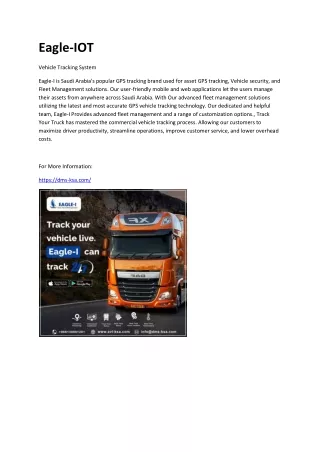 Eagle iot vehicle tracking system
