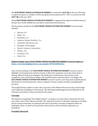 the electronic design automation market accounted