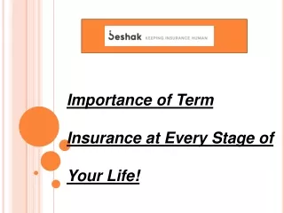 importance of term insurance at every stage